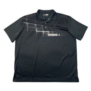 Callaway Polo Shirt Mens XL Extra Large Black OptiDri Short Sleeve Performance